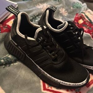 Adidas Men's Black and White Sneakers